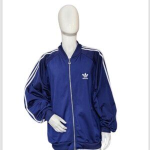 Vtg Adidas Embroidered Trefoil 3 Stripes Full Zip Track Jacket
